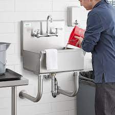 Utility Hand Sink For 1 Wall Mounted Faucet