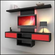 Brown Wooden Tv Wall Unit