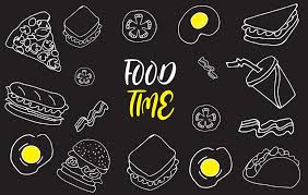 food time background vector for free