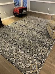 two matching area rugs in