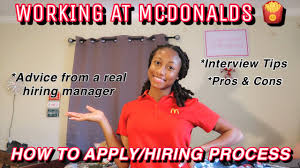 working at mcdonald s hiring process