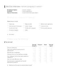 Interview Form Template Free Exit Form Template Employee