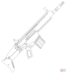 Gun Coloring Pages Sniper Rifle Coloring Page Free Printable
