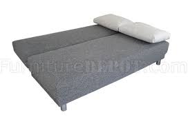 Grey Plush Textured Fabric Modern Sofa