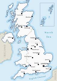 This map of the uk or united kingdom shows the relief pattern, political boundaries, and important features of the country, such as mountain ranges, mountain peaks, rivers, and lakes. Uk Map Cities Stock Illustrations 220 Uk Map Cities Stock Illustrations Vectors Clipart Dreamstime