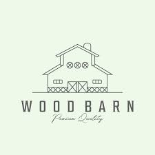 Wood Barn Icon Minimalist Linear