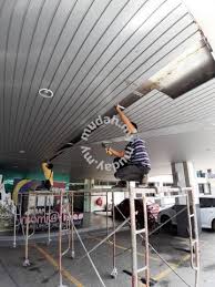 aluminium strip ceiling install l
