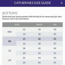 66 Prototypic Catherines Size Chart