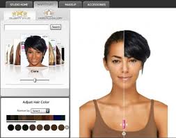 Simulation coupe de cheveux, source : Maquillage Virtuel Et Relooking En Ligne Makeover Studio Bdm