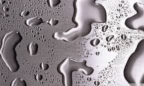 Water Drops On Silver Surface Ultra Hd