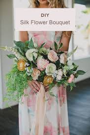 diy silk flower bouquet for an