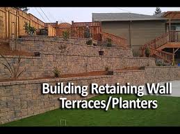 Building Terraced Retaining Walls Or In
