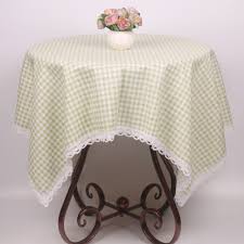 Us 5 69 5 Off Curcya Household Linen Cotton Plaid Tablecloths Light Lemon Green Table Cloth For Wedding Decoration Customize Table Cover In