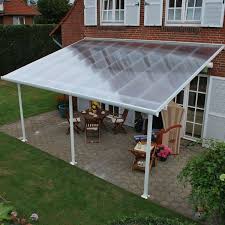 patio cover 13 x 20 white clear