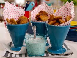 fried quick pickles with ermilk