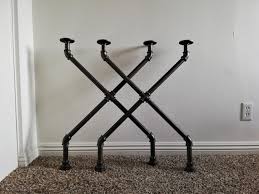 Industrial Black Pipe Table Legs 33tall