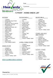 75 point check list heavenly touch maids