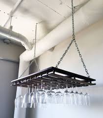 custom hanging wine glass rack