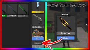 What you need to do is go to the side of the screen whhen you're still in the game lobby. Corrupt Knife Code 2020 08 2021