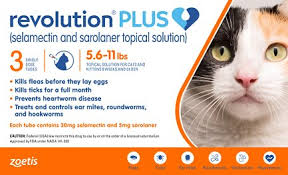Revolution Plus Topical Solution For Cats 5 6 11 Lbs 3 Treatment Orange Box