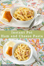 One of our favorite instant pot recipes for a quick family pleasing dinner! Instant Pot Ham And Cheese Pasta Real Mom Kitchen Ham