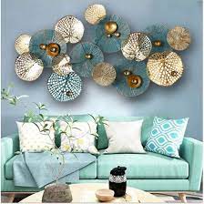 Multicolored Plates Metal Wall Art For