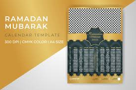 ramadan mubarak calendar 2022 printable