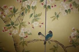 Wood screen panel s c no atn21888 group a scac hnlt ams 000000000000000000. Antique Chinese 4 Panel Silk Screen 482479441