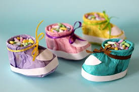 baby shower booties out of tissues