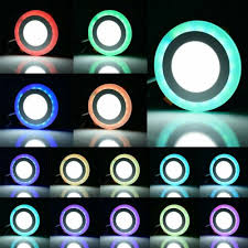 Dual Color Round Recessed Rgb Led Flat