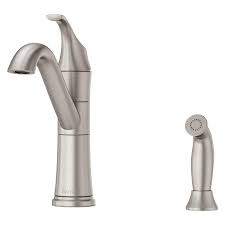 Shop this collection (118) model# ks0365. Pfister Talby Spot Defense Stainless Steel 1 Handle Deck Mount High Arc Handle Kitchen Faucet Deck Plate Included In The Kitchen Faucets Department At Lowes Com
