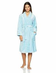 Pj Salvage Womens Cozy Plush Bath Robe Ice Blue Medium Ebay