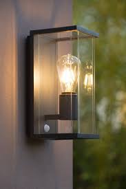 lucide claire black 1 bulb wall
