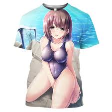 Comprar Camisetas de Bikini para niñas y hombres, camiseta Sexy con  estampado 3D de figura de dibujos animados para mujer, camiseta de Anime  Hentai, ropa de playa Harajuku 