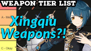 Genshin impact is a game from studio mihoyo released on september 28 for ps4, pc, android and ios. Best Xingqiu Weapon Tier List Genshin Impact Dps Support Build Options Youtube