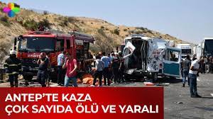 Antep'te kaza 16 kişi hayatını kaybetti - YouTube
