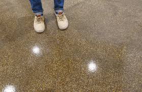 polished concrete floors in the two