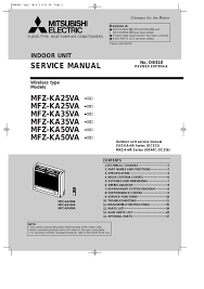 user manual mitsubishi mfz ka25va