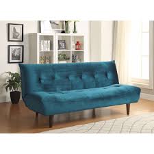 transitional sofa bed futon teal blue