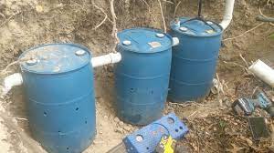 the diy 3 barrel septic tank system for