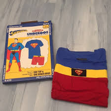 Superman Mens Underoos New L T Shirt Boxer Brief Nwt