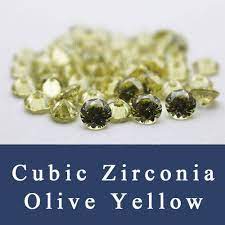 cubic zirconia olive peridot yellow