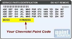 Locating Your Vehicle S Paint Code