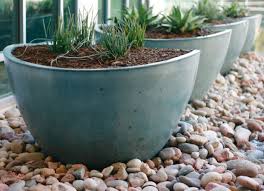 Concrete Planter Wave Series Slick