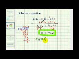 Solving Two Step Equations Involving