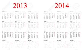 Set Of Calendars Template For 2013 2014 Years Stock Photo Picture