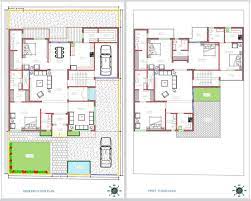 Duplex Villa House Plans gambar png