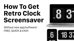 retro flip clock screensaver mac