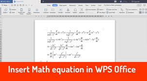 How To Insert Math Equations In Wps Office