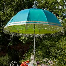 indian inspired garden parasol with